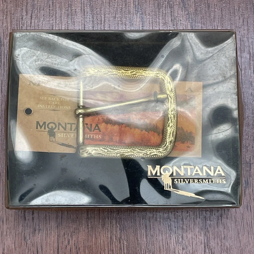 Vintage Montana Silversmiths 1995 Taiwan R.O.C Belt Buckle